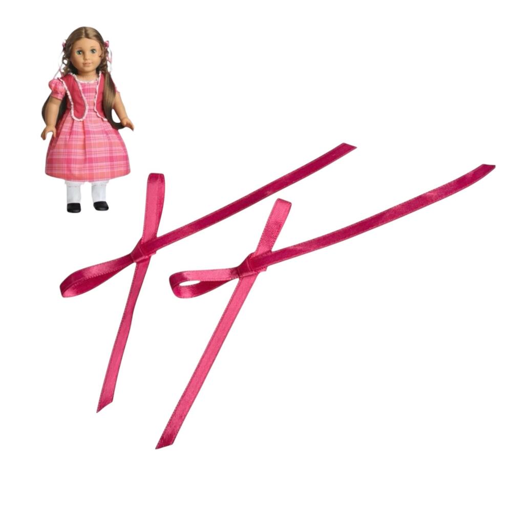 American Girl Marie Grace Hair Ribbons Set 2 Pink Doll Meet Outfit Accessories